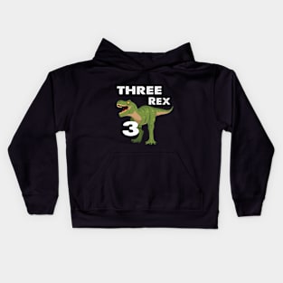 Three rex Birthday Kids Hoodie